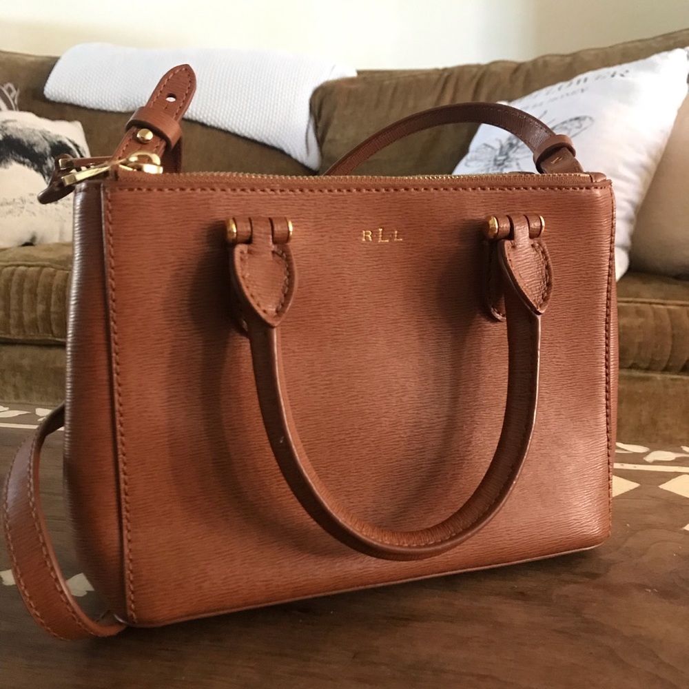 Leather Lauren Ralph Lauren Mini Satchel Purse